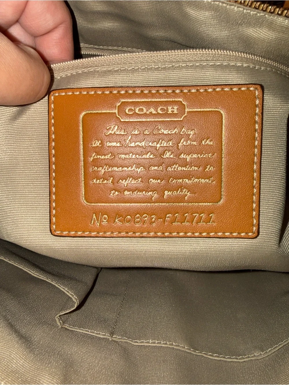 Pink coach patchwork tote